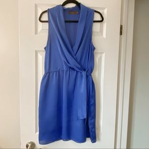 Blue silky wrap dress by the Limited size 12